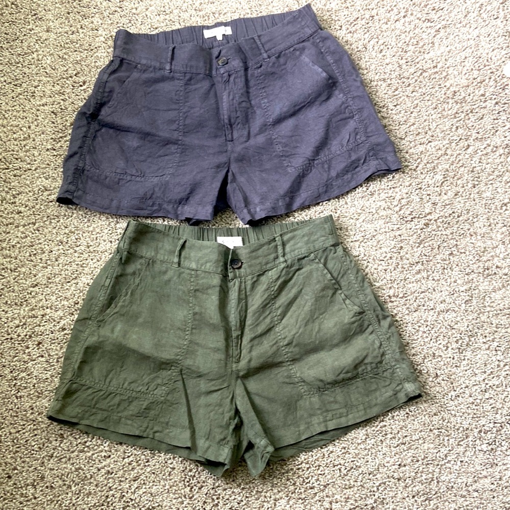 Lou & Grey for Loft 100% linen shorts